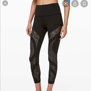 NWT Lululemon Wunder Under Tight 25” Lace